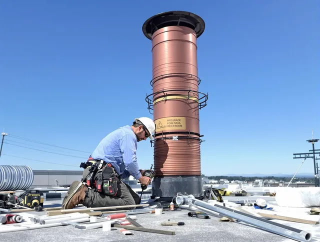 Installed chimney liner by Lynnfield Chimney Sweep in Lynnfield, MA