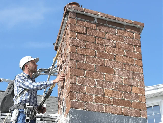 Brickwork for a chimney rebuild by Lynnfield Chimney Sweep in Lynnfield, MA