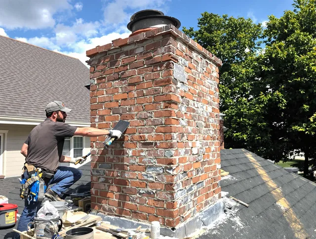 Completed chimney rebuild by Lynnfield Chimney Sweep in Lynnfield, MA