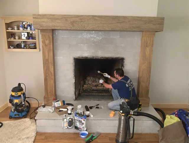 Detailed creosote removal process by Lynnfield Chimney Sweep in Lynnfield, MA