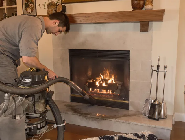 Routine fireplace upkeep by Lynnfield Chimney Sweep in Lynnfield, MA