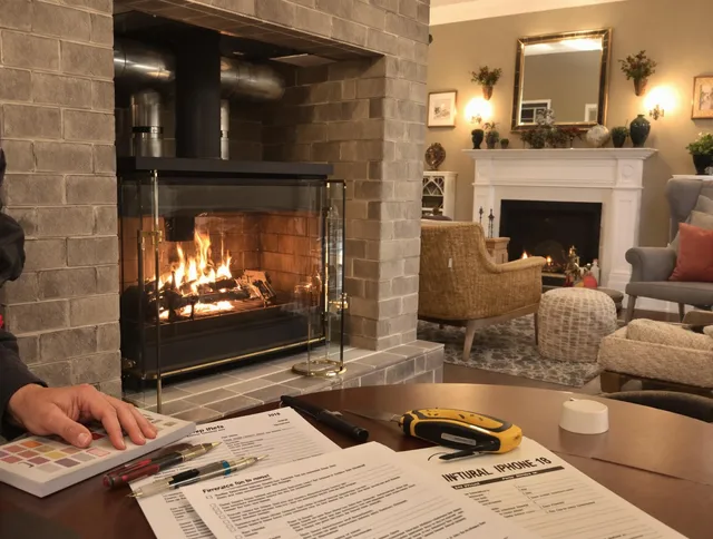 Lynnfield Chimney Sweep verifying fireplace safety measures in Lynnfield, MA